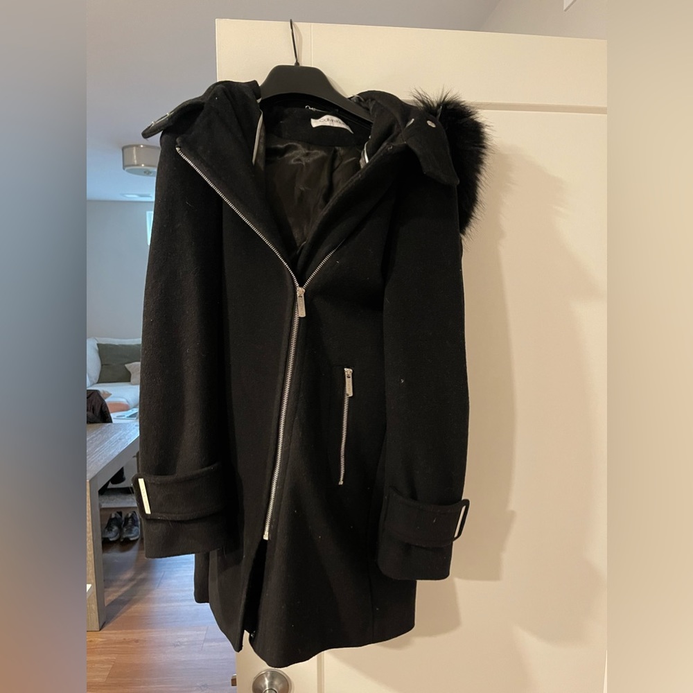 Calvin Klein winter coat with fur hood